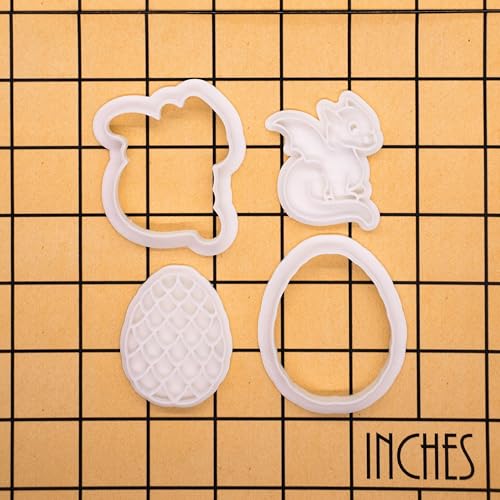 BAKERLOGY Mini Baby Dragon and Dragon Egg Cookie Cutter and Stamp Set (2") – Fantasy-Themed Embosser for Nursery Cookies, Fondant Tool for Mythical Birthday Cupcakes and Baby Shower Cakes