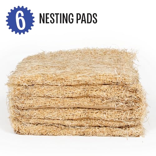 MagJo Aspen Nesting Pads for Chicken Coops - USA Grown Aspen Excelsior Nest Box Liners 13x13-6 Pack - size: 6 PACK