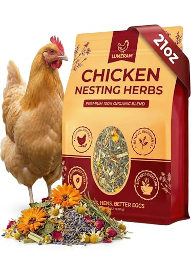 21oz Premium Chicken Nesting Herbs — 100% Organic Nesting Chicken Herbs for Laying Hens — Coop Bedding Freshener for Better Egg Production & Quality — Fresh Coop Smell — For Chickens & Poultry