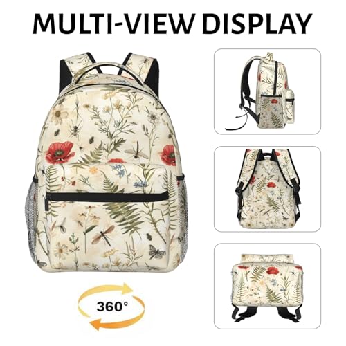 Stained Glass Sunflower Backpack for Women Teen Girls School Laptop College Blue and Yellow Floral Backpacks for Gifts Travel Hiking Work Camping, Polyester Lightweight Colorful Bookbag Back Pack - color: Sunflower47