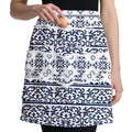 CUTHOLLOW Egg Collecting Apron for Adlut, Housewife, 18 Deep Pockets Hen Egg Gathering Holding Apron with Elastic Closures - style: Vintage Blue and White Classic Pattern