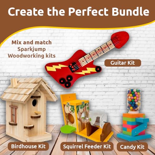 Modern Birdhouse Woodworking Kit | Complete DIY Birdhouse for Kids & Adults, Build Your Own BirdhouseKit for Creative Woodworking Crafts