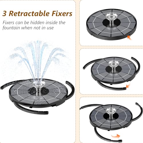 AISITIN 28 Inch Bird Bath with 3.5W Solar Fountain for Outside, Bronze | Antique Copper Polyresin Pedestal Bird Baths for Outdoor Garden Decor, Weather-Resistant Birdbaths with 20" Bowl & 8 Nozzles - color: Bronze