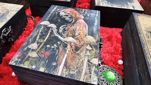 RK Collections Gothic Celestial Black Magic Wooden Boxes (Skeleton) - style: Skeleton