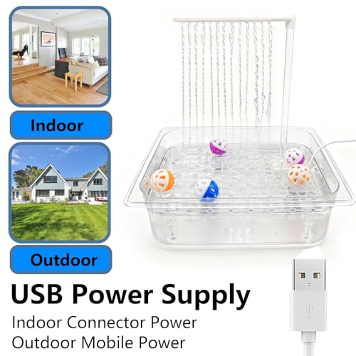 Parakeet Bird Bath with Pump,Large Automatic Parrot Bathtub Shower Fountain | Bird Bathing Tub,Circulating Water System,Parrot Bath for Budgie Cockatiel Lovebird Conure - size: Bird Bath