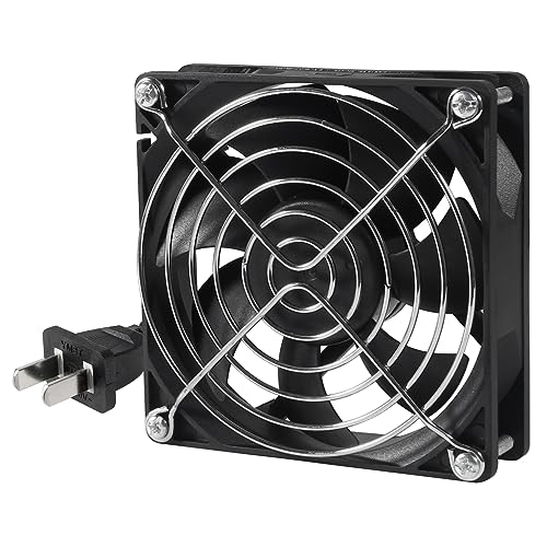 UMLIFE 2Pack AC Power Axial Fan 110V 120V 9025 90mm x 25mm Dual Ball Metal for DIY Ventilation Exhaust Projects Cooling - color: 90x25mm