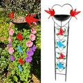 Butterfly Bird Bath Garden Trellis for Climbing Plants Outdoor, Cardinal Bird Feeder for Wild Birds, Garden Decorations for Gifts(37x10 inch)
