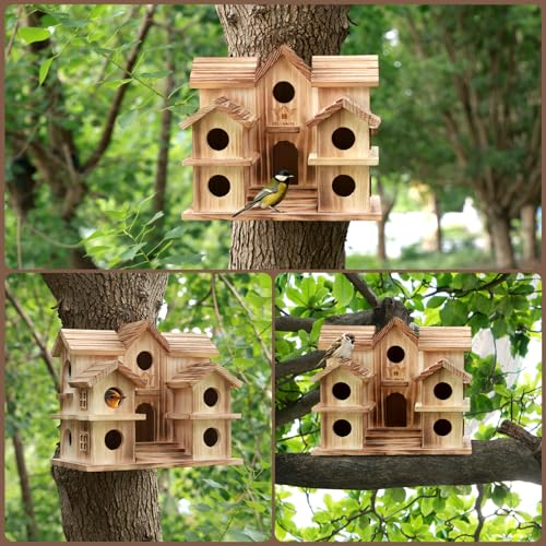 10-Room Purple Martin Bird House – Handcrafted Solid Cedar, Weatherproof