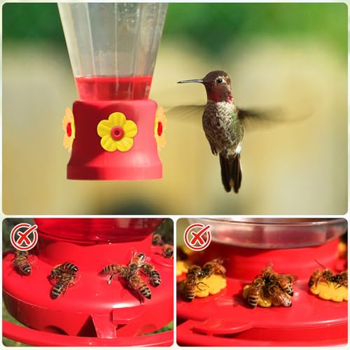 16 Sets Hummingbird Feeder Replacement Flowers with 2pcs Humming Bird Feeder Cleaning Brushes, Replacement Flowers for Hummingbird Feeder Parts for Garden,Patio,Yard&Outdoor Hanging Feeder - color: Yellow