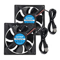 AITRIP 2PCS 80mm USB Fan 5V Brushless 8025 80x25mm for Cooling DIY PC Computer Case 3D Printer CPU Coolers Radiators - color: 2PCS 5V USB