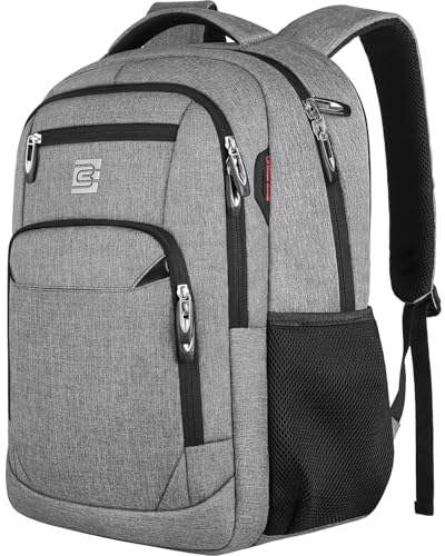 Laptop Backpack,Business Travel Anti Theft Slim College Backpack | Water Resistant Durable Computer Bag Gift for Women & Men Fits 15.6 Inch Laptop and Notebook - Grey - color: Grey, size: 15.6 Inch, style: Laptop