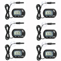 AQUANEAT Aquarium Thermometer, Fish Tank Thermometer, Digital Temperature Test, with Large LCD Display (6 Packs) - size: 6 Packs