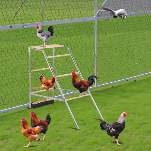 Chicken Coop Roosting Perch, Chicken Bars Roosting Ladder with Leg Bands for Perch, Backyard Poultry, Farm