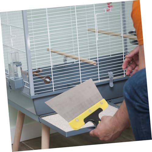 UPKOCH 2 Pcs Stainless Steel Bird Droppings Scraper Ergonomic Bird Cage Cleaner for Parks Balconies and Public Spaces Durable Easy to Use Droppings Cleaning Tool