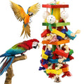 Bird Toys for Parrots, Parakeet Toys Natural Woode Parrot Toy for Large Medium Parrots Bird Shredding Chew Toy for Macaw, Cockatoos, Cockatiels,Budgie - color: Rope
