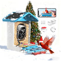 Smart Bird Feeder with Camera,2K HD Video, AI Identify Birds Species Solar Powered,Auto Capture Videos & Notify of Birds Arrival,Bird House for Birdwatching,Gift for Parents,BirdLovers
