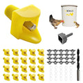 Chicken Waterer Nipples, Horizontal Side Mount, Anti-Leak Automatic Water System for Poultry, Suitable for Chickens, Duck, Quail, Pack of 20, Includes Drill Bit & Installation Tool
