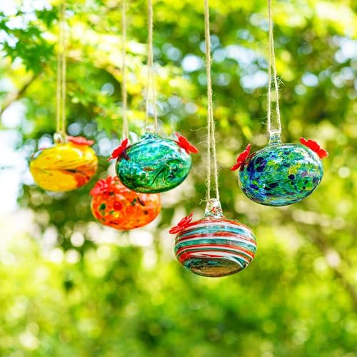 Glass Hummingbird Feeders for Outdoors with 2 Feeding Ports - color: A
