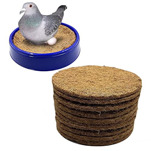 10Pcs Pigeon Nest Pads | Racing Pigeon Loft Supplies,Coconut Fiber Bird Breeding Egg Nests Bowls Mat for Finch Chicken Homer