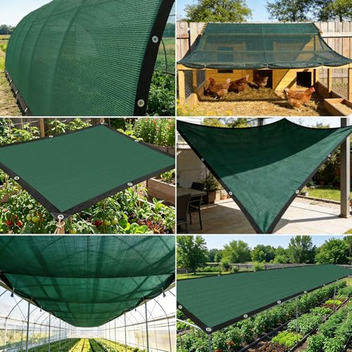 Garden Shade Cloth 80% Sun Shade Cloth with Grommets,Pergola Shade Cover Canopy,Mesh Tarp Sun Screens for Patio,Outdoor,Garden,Backyard[Green 3×16FT] - size: 3×16FT
