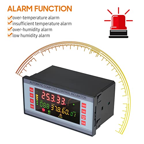 Automatic Egg Incubator 160V-220V 50Hz, Digital LED Display with Humidity Control & Auto Egg Turner for Chicken Duck Quail Eggs, Hatching Machine for Poultry Breeding