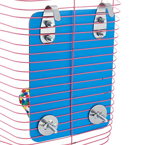 Mygeromon Bird Mirror for Cage with Parrot Rope Perches | for Parakeet, Budgerigar, Lovebird