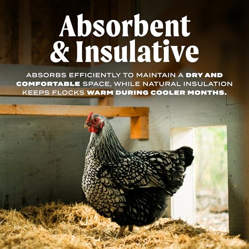 HealthiStraw FarmStraw Coarse Cut 3 cu ft (25lb) Expands up to 10+ cu ft – All-Natural, Wheat Straw Chicken Bedding for Clean, Dry, Odor-Free Coops, Dust-Free, Insulative, Absorbent – Sustainable