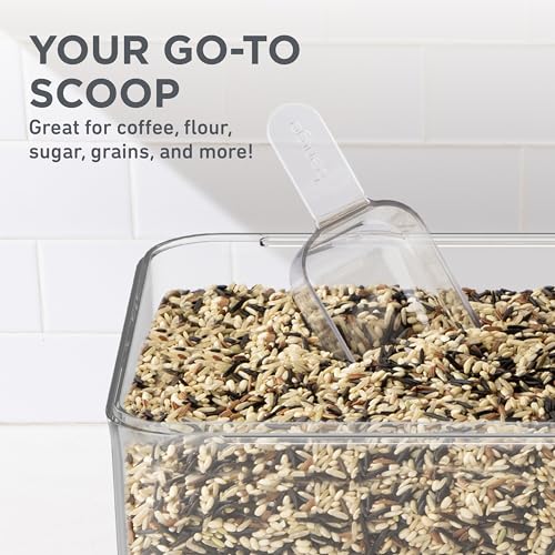 Bentgo Pantry 3-Piece All-Purpose Scoop Set, 1/2 Cup, BPA-Free (Clear) | Lightweight, Portion Control, Dishwasher Safe, Fits Pantry Containers, Ideal for Flour, Sugar, Coffee & Candy (Clear)
