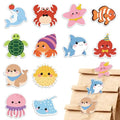 MAYJOYDIY 24Pcs Marine Animal Acrylic Chip Clips Crab Bag Sealer Closures | Dolphin Starfish Bag Clips, Assorted Sea Creature Silhouettes, Firm Sealing Force, Preserve Food Tidy Kitchen Storage Space - style: Marine Organism