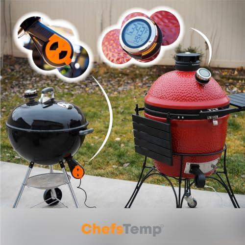 ProTemp S1 Patented Smart Grill Gauge Thermometer Hub Wi-Fi and Bluetooth for Weber Kamado Joe Grill Smoker Offset Replacement Accessories，Breezo Fan (Universal Version 0.3"Dia not for Big Green Egg)