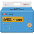 Honeycare Female Dog Diapers, Disposable Diapers for Female Dog with Stretchy Waist, Dog Pull-Ups for Easy wear, Dogs in Heat Period Super Absorbent Leak-Proof Doggie Diapers, Size Small, 30 Count - size: Small