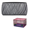 Universal Bird Cage Seed Catcher, Elasticity Airy Gauze Guard Net Cover, Soft Parrot Mesh Skirt Cover, for Round Square Cages (Black, L) - color: black, L