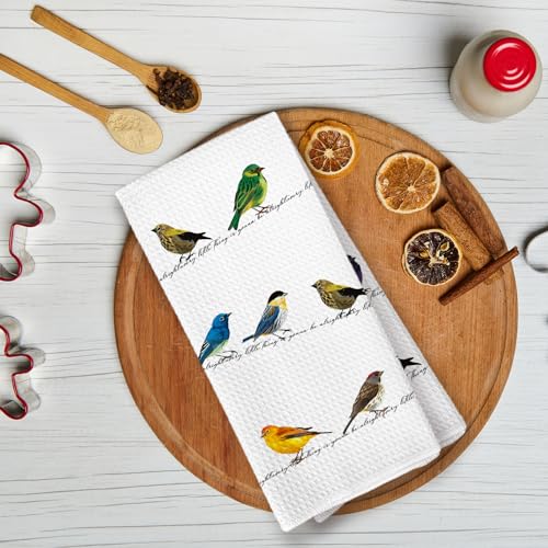Every Little Thing is Gonna Be Alright Bird Birding Kitchen Towels,Bird Gifts for Women Dish Towels for Kitchen,Birding Inspirational Decorative Hand Towel for Bathroom Home - color: Color-14