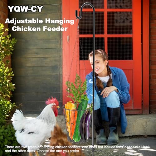 Hanging Chicken Feeder, Foldable Chicken Vegetable Fruits Feeder, Poultry Feeding Holder Basket with Hanging Chain, Veggie Treat Ball for Chicken Coop Accessories (1 Pack) - style: 1 Pack