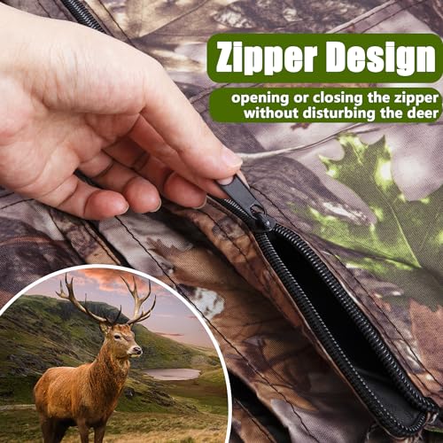 Hunting Tree Stand Blinds-Treestand Camo Blind Cover- Hunting Camouflage Ground Blinds with Zipper for Hunting Deer, Turkey (Frames Not Included)