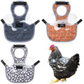Chicken Saddle with Wing Protector - Chicken Aprons & Vest Jacket for Hens | Chicken Saddles for Hens With Adjustable Straps (Black, Yellow, White)