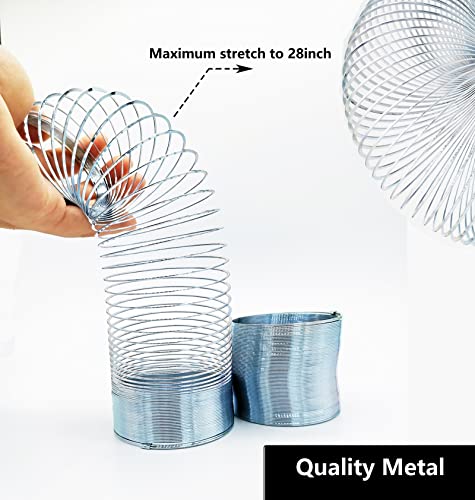 2 Pieces Squirrel Proof Metal Spring Barrier Device Spring Guard Baffle Accessories Outdoor Bird Feeder Protects Hanging Spring Type Coil Poles Raccoon Proof(Silver) - color: Silver