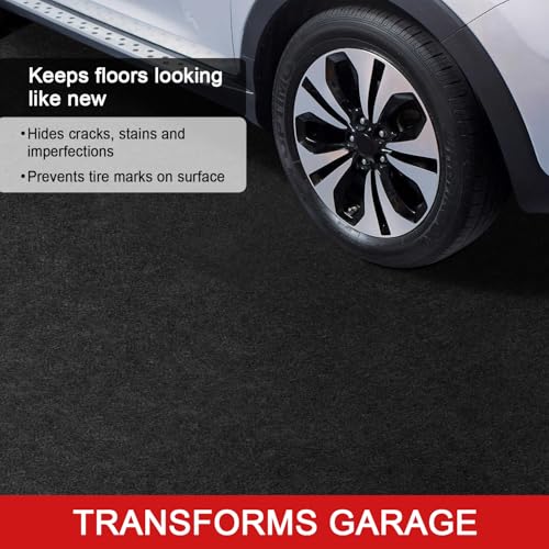 Extra-Large Garage Mat 22' x 8'10" - Durable Oil Mat for Garage Mats for Floor Under Car, Washable Garage Rug, Absorbent Floor Mats with Waterproof Liner, Garage Carpet, Oil Change Mats, Car Rug - size: 8'10" x 22' (Rectangular)