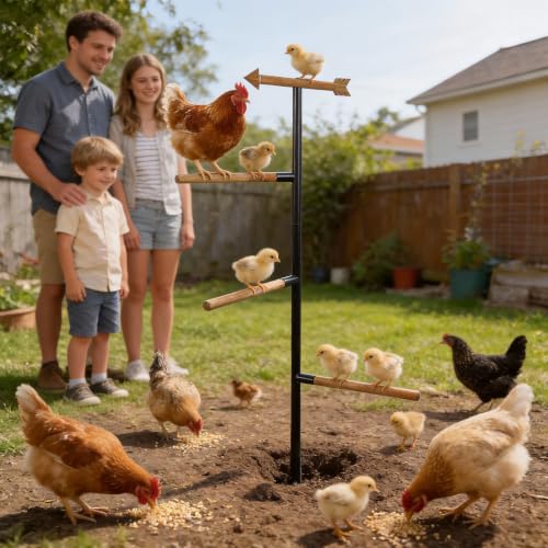 Yohsnor 58 Inch Chicken Perch Sturdy Durable Roosting Bars for Chickens | Multi-Functional Walk-In Coop Run Toy,Wear-Resistant Safe Perch,Resting & Playing Toy for Chickens,All Poultry & Pet Parrots