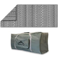 8x20 Black & Cream Bohemian Rhapsody RV Patio Mat with Carry Bag – Extra Thick 5mm – Heavy-Duty, Waterproof, Reversible – Premium Outdoor Mat (8'x 20', Bohemian Rhapsody) - color: Black & Cream, style: 8' x 20'