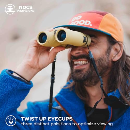 Nocs Provisions Field Issue Compact 10x32 Waterproof Binoculars Shockproof | Fogproof, 10X Magnification, Bak4 Prism, Multi-Coated Lenses for Adults & Kids, Bird Watching, Hunting & Wildlife Viewing - color: Marianas (Blue), size: 10x32
