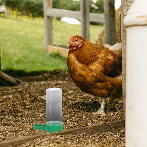 SUPVOX Automatic Poultry Feeder and Waterer for Chicks and Quail - Space-Saving Easy to Clean Plastic Feeder and Drinker 4.5 X 3.2 X 1.6 Inches