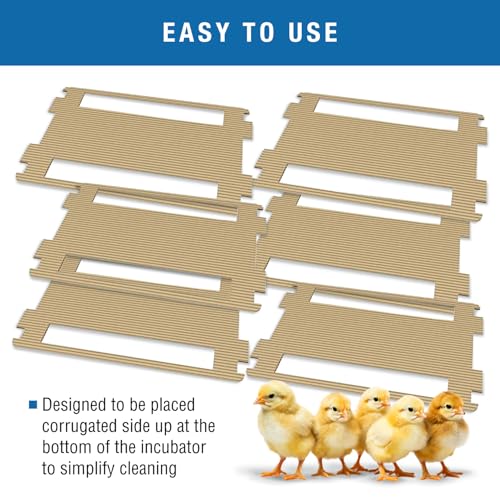 Brinsea Cardboard Hatching Mat for Ovation 28 Egg Incubator, Pack of 6 | Authentic Brinsea Ovation 28 Incubators liner; textured, disposable floor covering helps chicks grip safely during hatching - style: Ovation, 28 Egg Count Mat