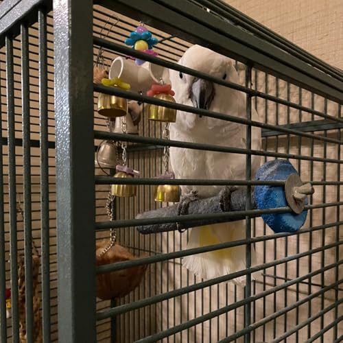 Parrot Bells Toy with Sweet Sound Bird Chewing Toy for Bird Budgie Parakeet Cockatiel Conure African Grey Lovebird