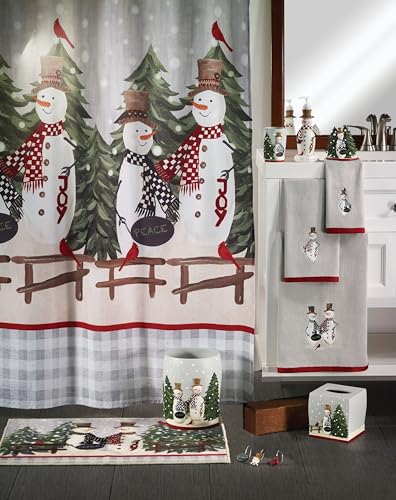 Avanti Linens - Christmas Bathroom Rug 20x30, Soft & Absorbent Cotton | Christmas Design, Soft & Absorbent, Non-Slip Backing, Machine Washable, Holiday Bathroom Décor - style: Bath Rug