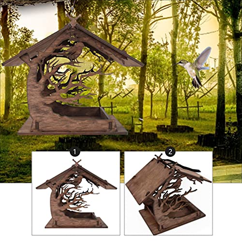Creative Hanging Bird Feeder Bird Feeder Ornament for Outdoor Garden Decor Easy to Assemble House Shape Design and Compact to Enjoy Feeding