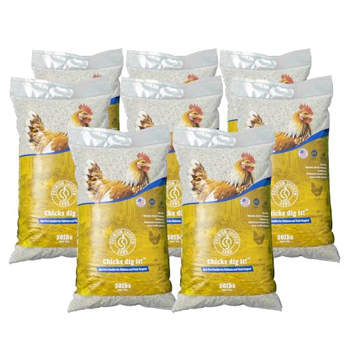 Premium Chicken Sand 50 lbs (8-Pack) – Dust-Free, Odor-Control Bedding for Chicken Coops, Nesting Boxes, and Runs – Natural Poultry Litter, 400 lbs Total - size: 8 Pack