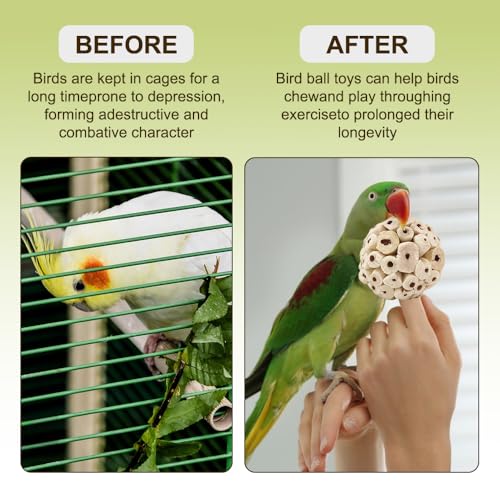 7Pcs Bird Toys for Parrots - Natural Soft Chew Shredding & Foraging Toy for Cockatiel Conure Quaker Parrot Budgie Parakeet Rabbit Bunny Guinea Pig Chinchilla - color: Model 2
