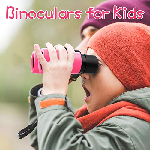 Scotamalone Kids Binoculars Shock Proof Toy Binoculars Set for Age 3-12 Years Old Boys Girls Bird Watching Educational Learning Hunting Hiking Birthday Presents - color: four pc, size: four pc