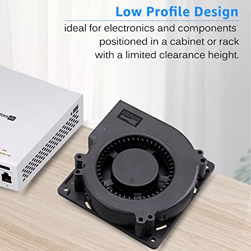 GDSTIME Quiet 120mm USB Blower Fan with 3 Speed Control, 5V DC Brushless | Centrifugal Squirrel Cage Blowers, for Receiver DVR Xbox Modem AV Cabinet Cooling, Type-A USB Plug, L/M/H Adjustable Speed - size: 120mm x 32mm
